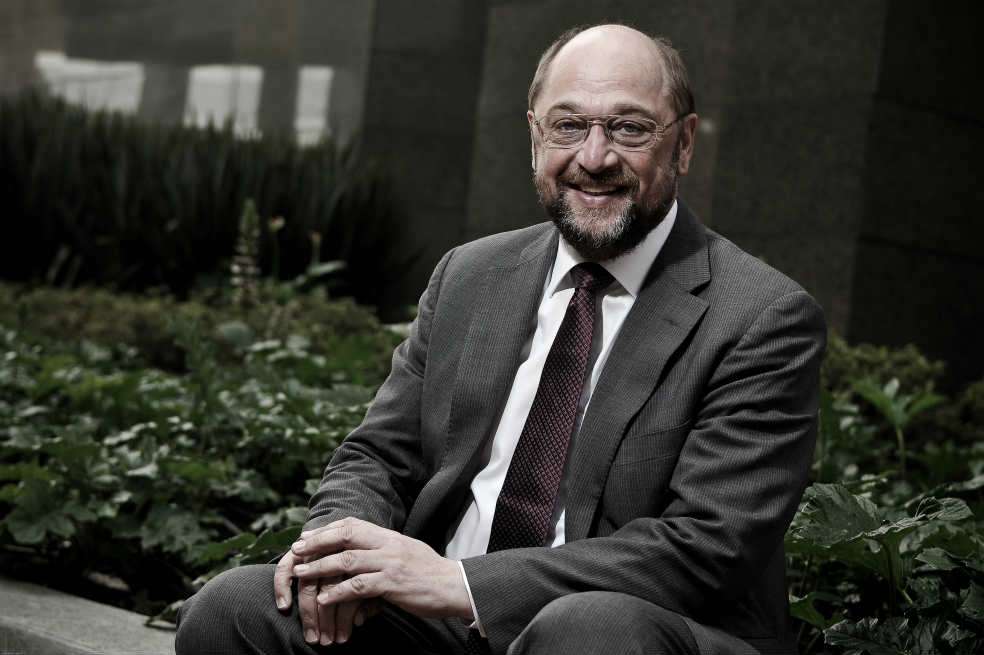A pesar de que nació en Alemania, que se caracteriza por la calidad de su cerveza, Martin Schulz dice que prefiere el jugo de manzana. / Gabriel Aponte