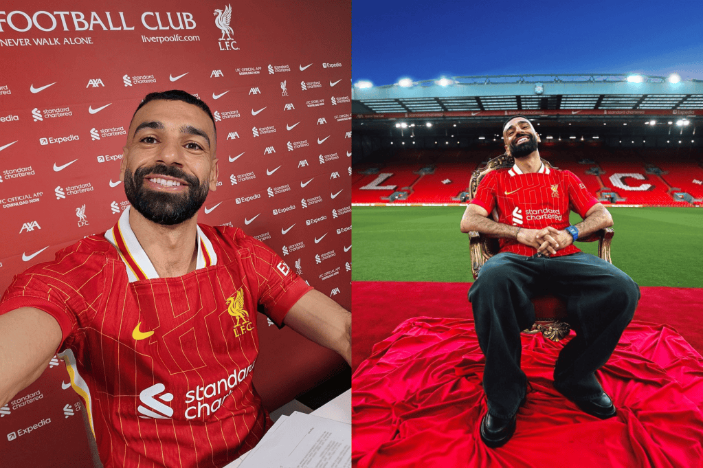 Así anunció Liverpool la renovación de Mohamed Salah.