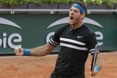 Juan Martín del Potro, a cuartos de final del Roland Garros