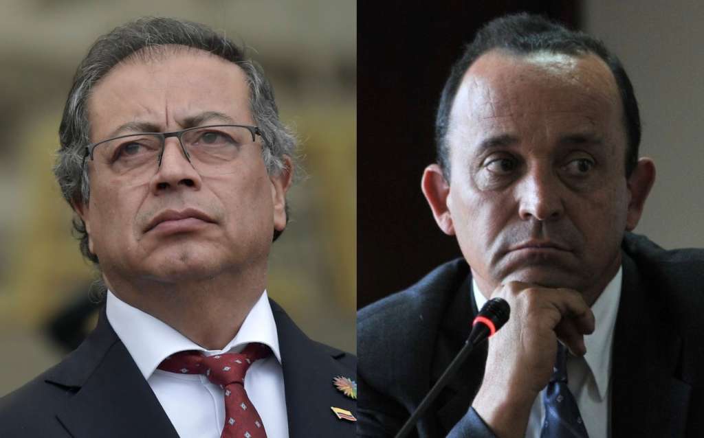 Presidente Gustavo Petro y hermano del expresidente Álvaro Uribe, Santiago Uribe.