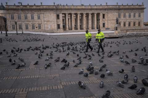 Este es el panorama en la calles de Bogotá durante simulacro preventivo