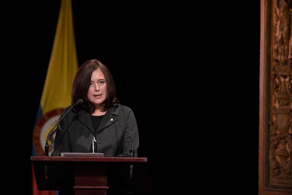 Magistrada durante la conmemoración de los  30 años de funcionamiento de la Corte Constitucional, evento que muestra el documental “Corte Constitucional: 30 años salvaguardando los derechos fundamentales y la democracia”, en el Teatro Colón de Bogotá.