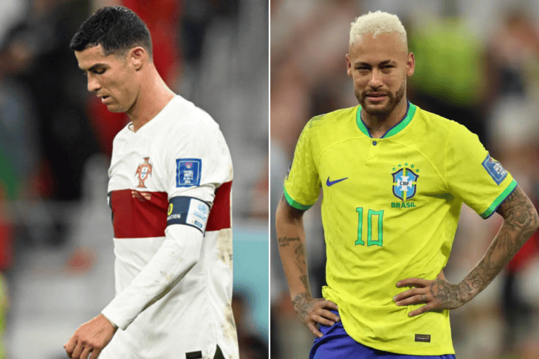 Cristiano Ronaldo y Neymar salieron del Mundial de Catar en cuartos de final.