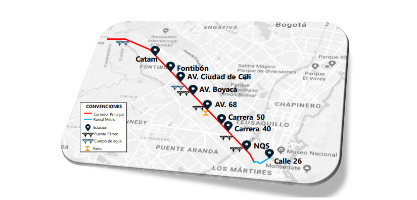 Estaciones en la capital.