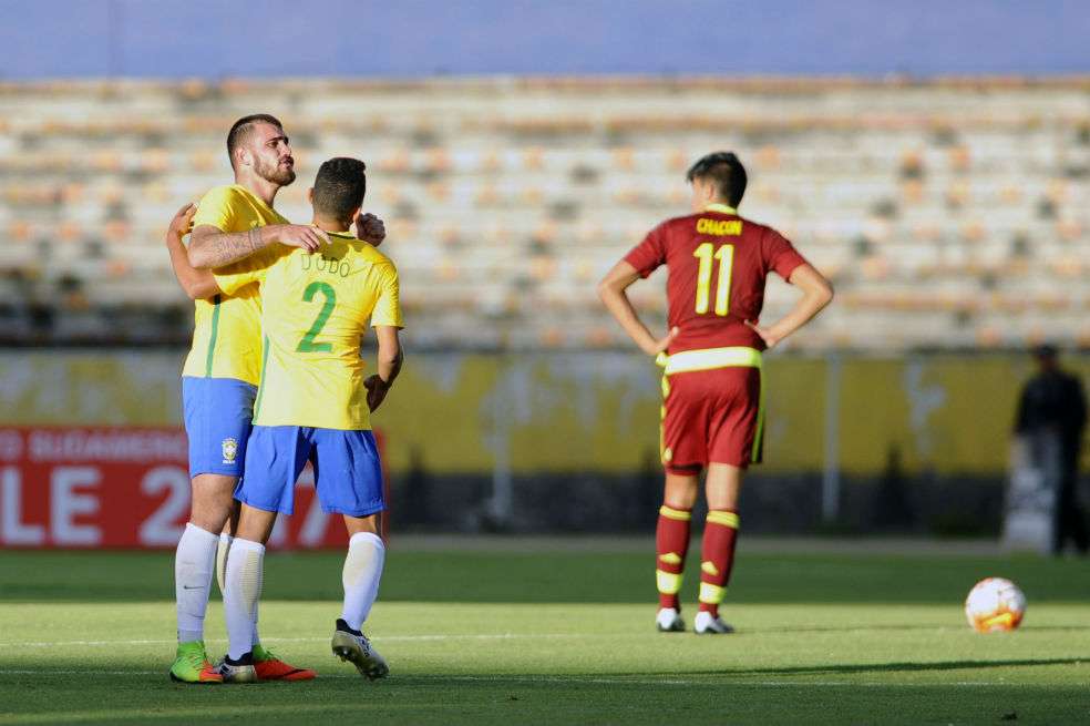 Brasil derrotó a Venezuela en el Sudamericano sub-20. Foto: AFP