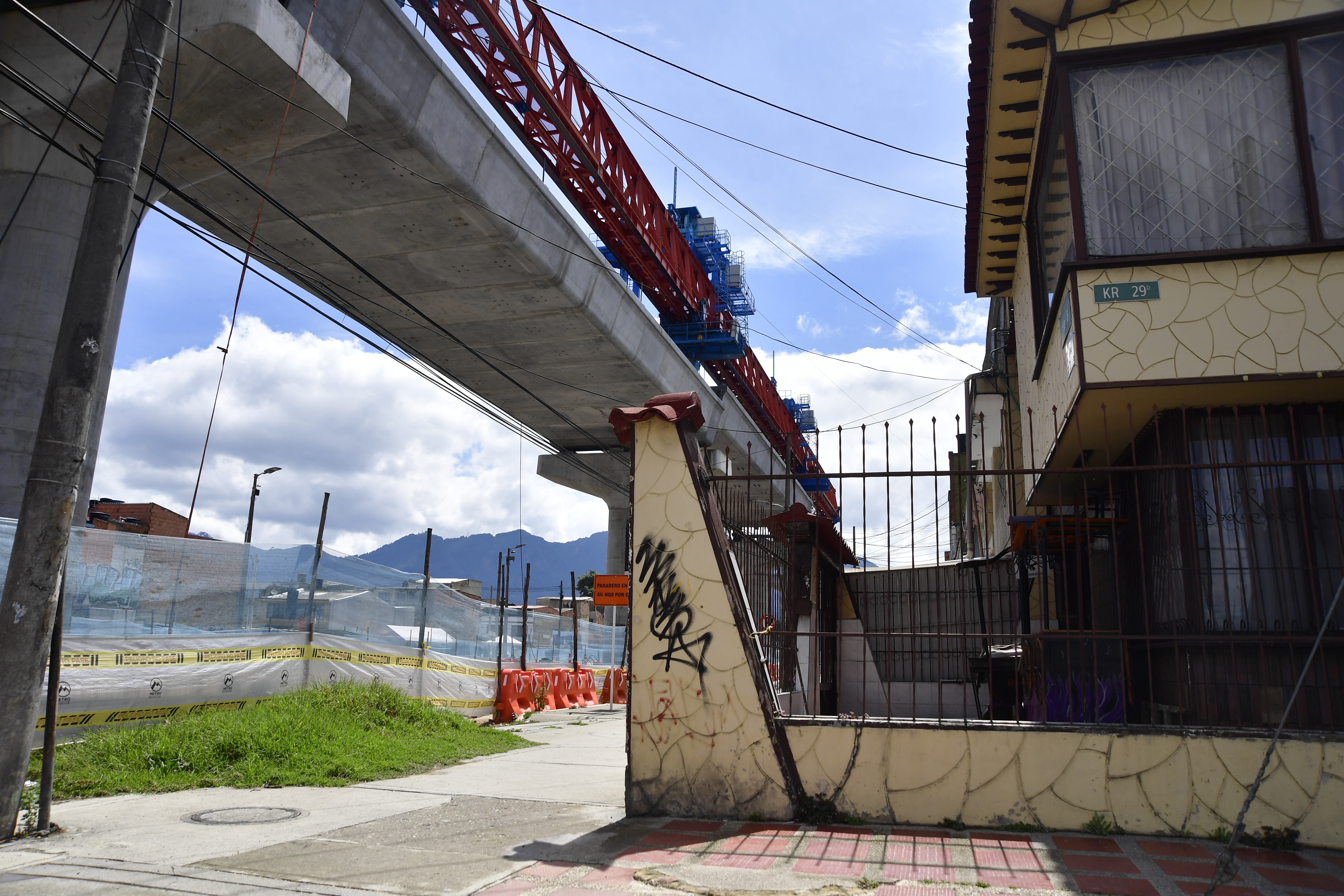 Obras del Metro de Bogotá en Santa Isabel.