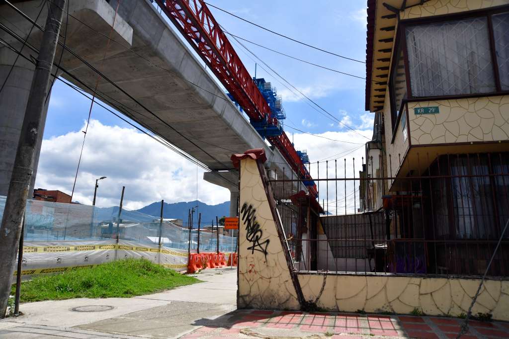 Obras del Metro de Bogotá en Santa Isabel.