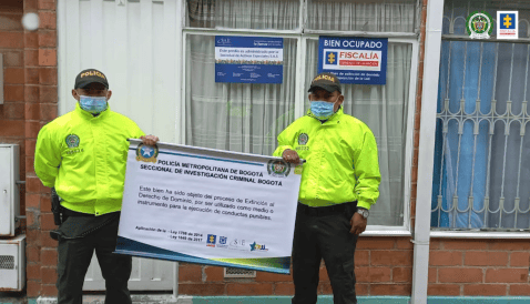 Fiscalía recupera 29 inmuebles usados por bandas delincuenciales en Bogotá