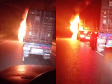 Incineran tractocamión en la vía Buenaventura; delincuentes vandalizaron contenedor