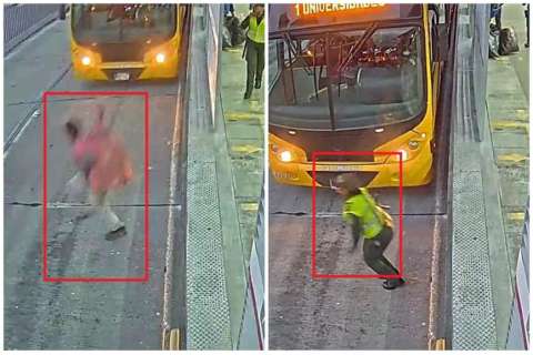 En heroica acción, patrullera persiguió a ladrón que robó un bolso en Transmilenio