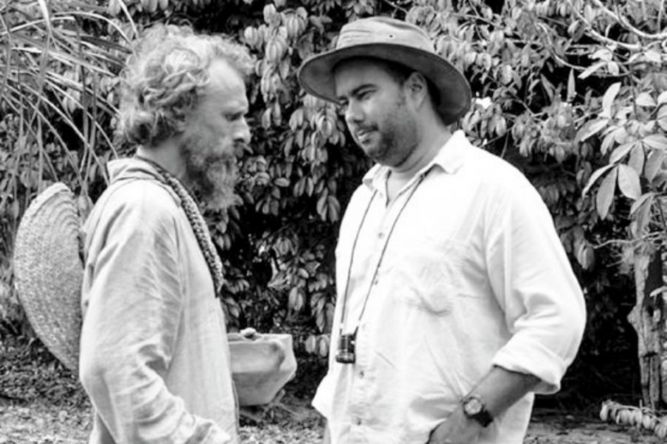 Luigi Sciamanna (protagonista del filme) y Ciro Guerra (director) durante la grabación de la película. / Cortesía