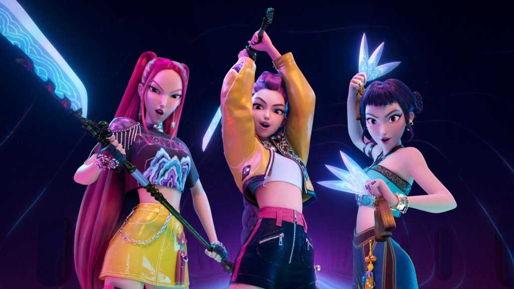 SEÚL (COREA DEL SUR), 19/12/2025.- Fotograma de la película 'Las guerreras K-Pop'. La animación asiática ha sido uno de los platos fuertes de la industria cinematográfica de 2025 con tres superproducciones que curiosamente giran en torno a fuerzas demoníacas, 'Las guerreras K-Pop', 'Guardianes de la noche: Kimetsu no Yaiba – La fortaleza infinita' y 'Ne Zha 2'. EFE/ Netflix SOLO USO EDITORIAL/SOLO DISPONIBLE PARA ILUSTRAR LA NOTICIA QUE ACOMPAÑA (CRÉDITO OBLIGATORIO)