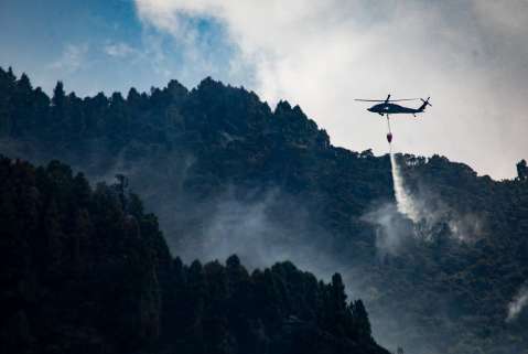Ejército apoya acciones en Samacá, Boyáca, para apagar incendio