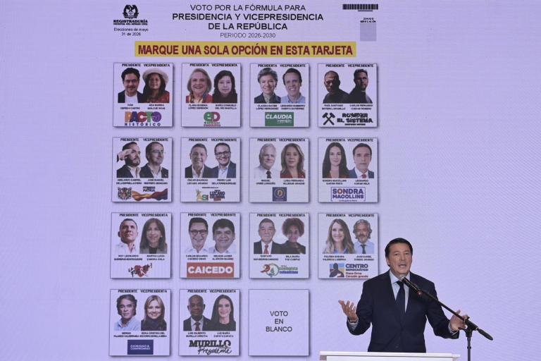 Así quedó el tarjetón para la primera vuelta del 31 de mayo: Cepeda es el 1 y Murillo el 14