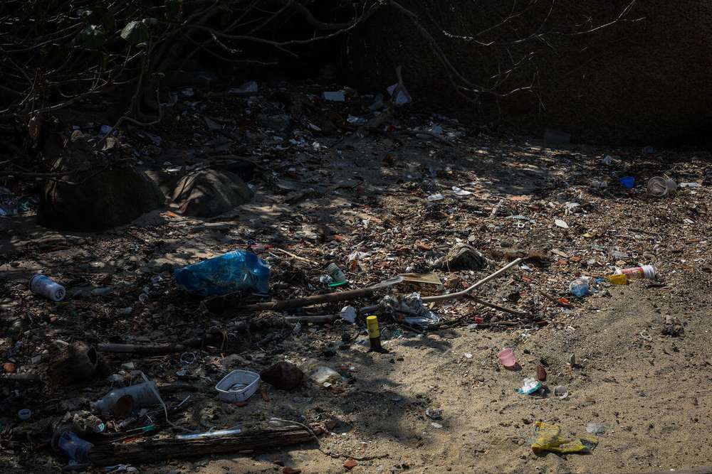 Contaminación por plástico en un ecosistema de Río de Janeiro, Brasil.