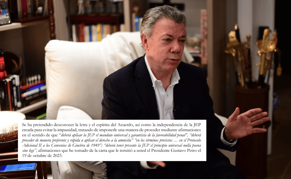 Expresidente Santos envió carta a la ONU negando que Acuerdo de Paz hable de una constituyente.