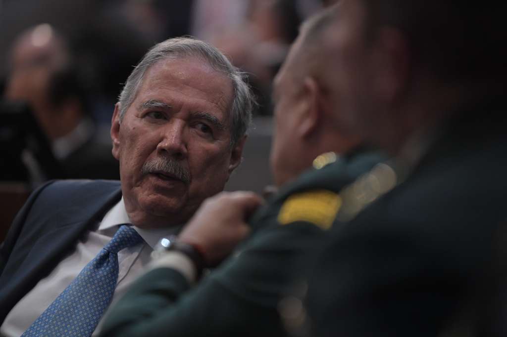 Ministro de Defensa, durante el debate de moción de censura en su contra, llevado a cabo en el Congreso de la República.