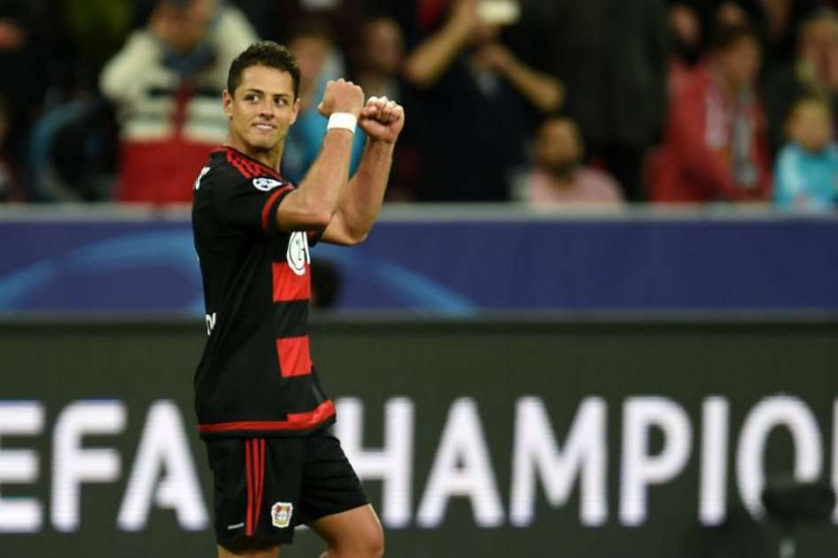 Javier Henández, delantero del Bayer Leverkusen. Foto: AFP