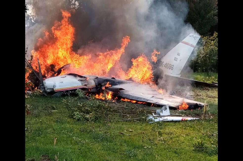 El avión bimotor liviano había despegado del Aeropuerto de Guaymaral con destino a la ciudad de Villagarzón, Putumayo. / Cortesía