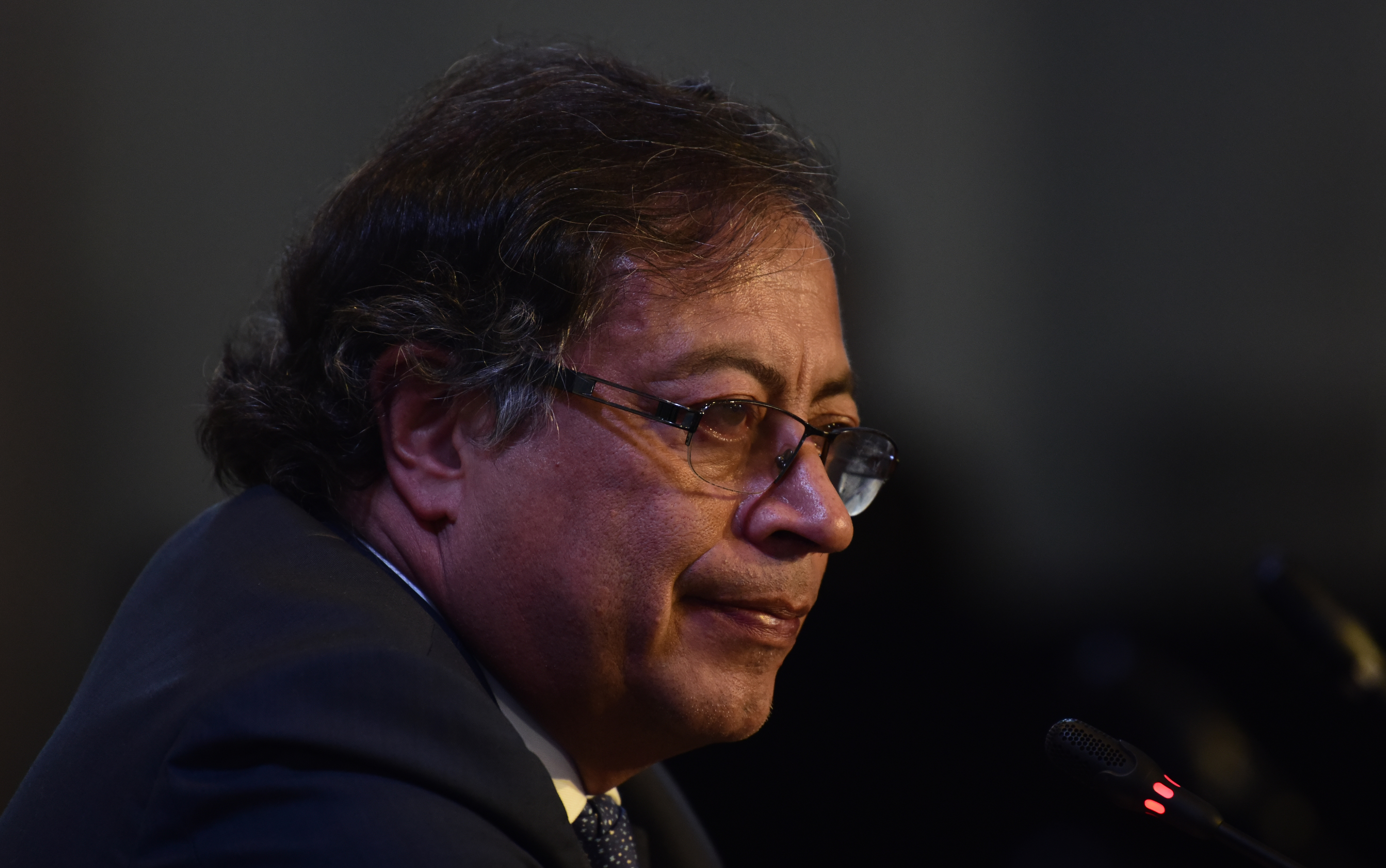 AME8719. BUENOS AIRES (ARGENTINA), 24/01/2023.- El Presidente de Colombia, Gustavo Petro, ofrece una rueda de prensa durante la Cumbre de la CELAC, hoy en Buenos Aires (Argentina). La VII Cumbre de la Celac reunirá este martes en el céntrico hotel Sheraton de Buenos Aires a representantes de los 33 países de América Latina y el Caribe. EFE/ Matías Martín Campaya