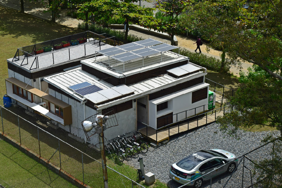 La casa Hábitat - Smart Living Lab está en el campus de la Universidad Pontificia Bolivariana de Medellín. / Cortesía Universidad Pontificia Bolivariana.