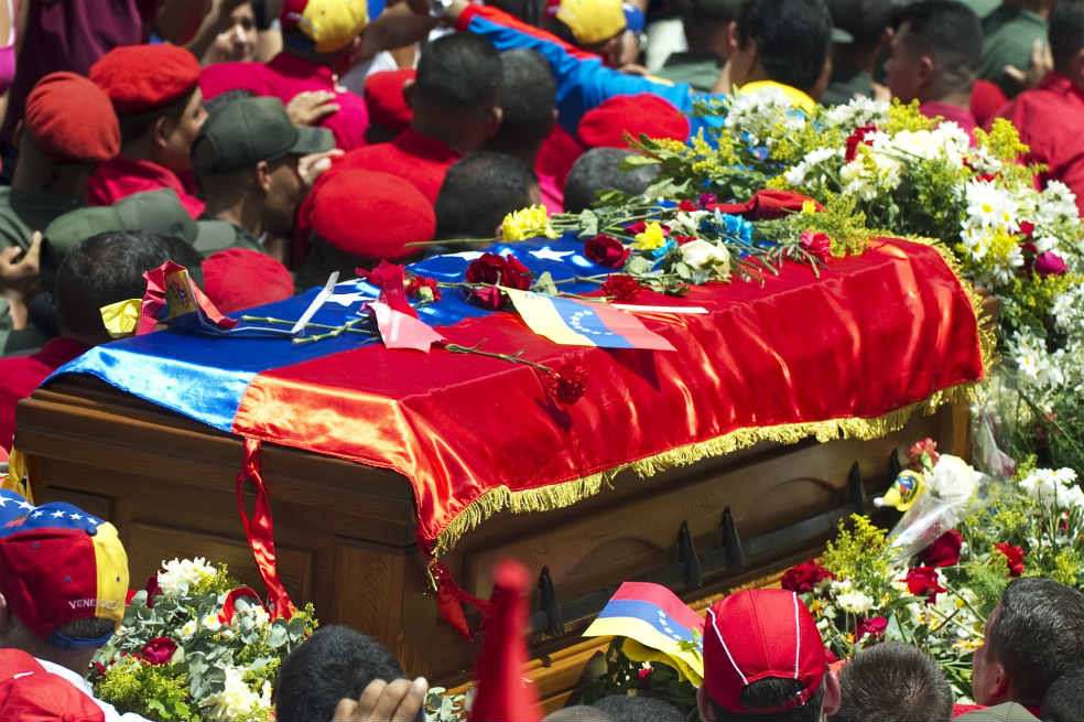 Recorrido de despedida en Carcacas, Venezuela. / AFP