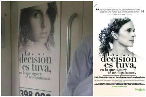 Polémica por publicidad sobre el aborto divulgada en el metro de Medellín