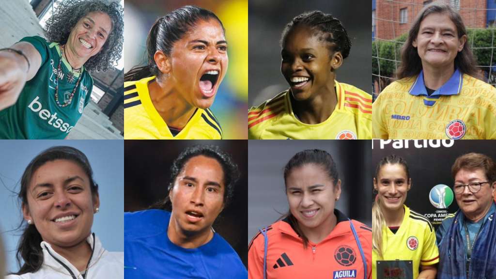 Arriba (de izq. a der.): Lilo Zapata, Catalina Usme, Linda Caicedo y Myriam Guerrero.
Abajo: Yoreli Rincón, Mayra Ramírez, Leyci Santos, Daniela Montoya y Amparo Maldonado.