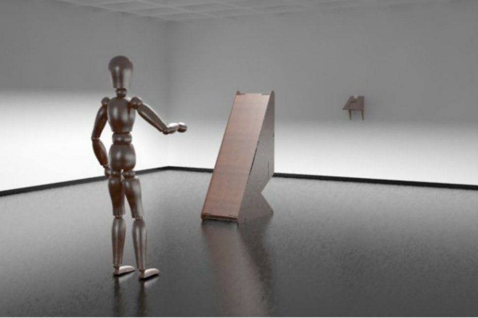Render de proyecto “Máquina para un Olvido- Presente” de Jorge Vaca Forero (2013 – 2015). Instalación – Objeto robótico. / Foto: Archivo privado - Jorge Vaca Forero.