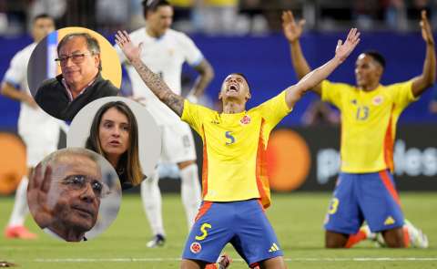 Petro y otros políticos también se sumaron a la celebración por victoria de Colombia