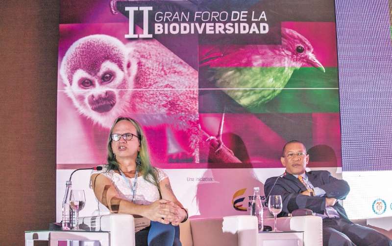 Directora del Instituto Humboldt, Brigitte Baptiste, y William Klinger, director del IIAP / Juan Camilo Serrano