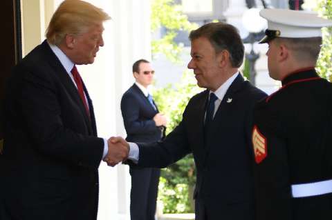 Santos ya está con Trump en la Casa Blanca para hablar de temas regionales