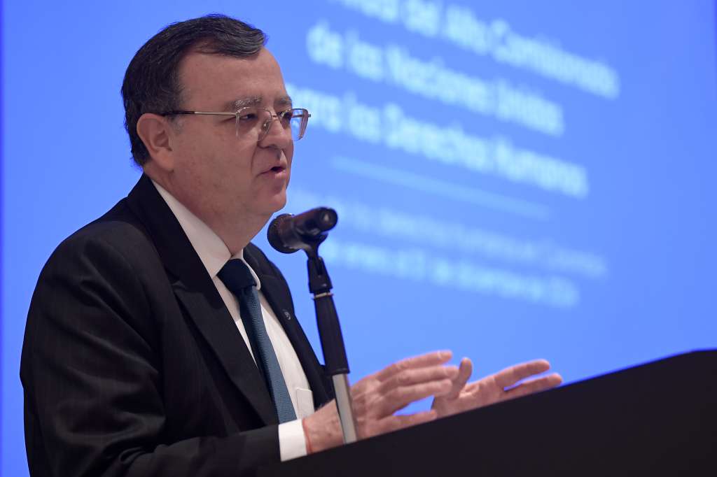 Presidente de la Jurisdicción Especial para la Paz (JEP), en la presentación en Bogotá del informe anual del Alto Comisionado de las Naciones Unidas para los Derechos Humanos en Colombia (ACNUDH), en el cual se hace un balance del impacto de la violencia territorial y las afectaciones por conflicto armado sobre las comunidades durante el 2024.