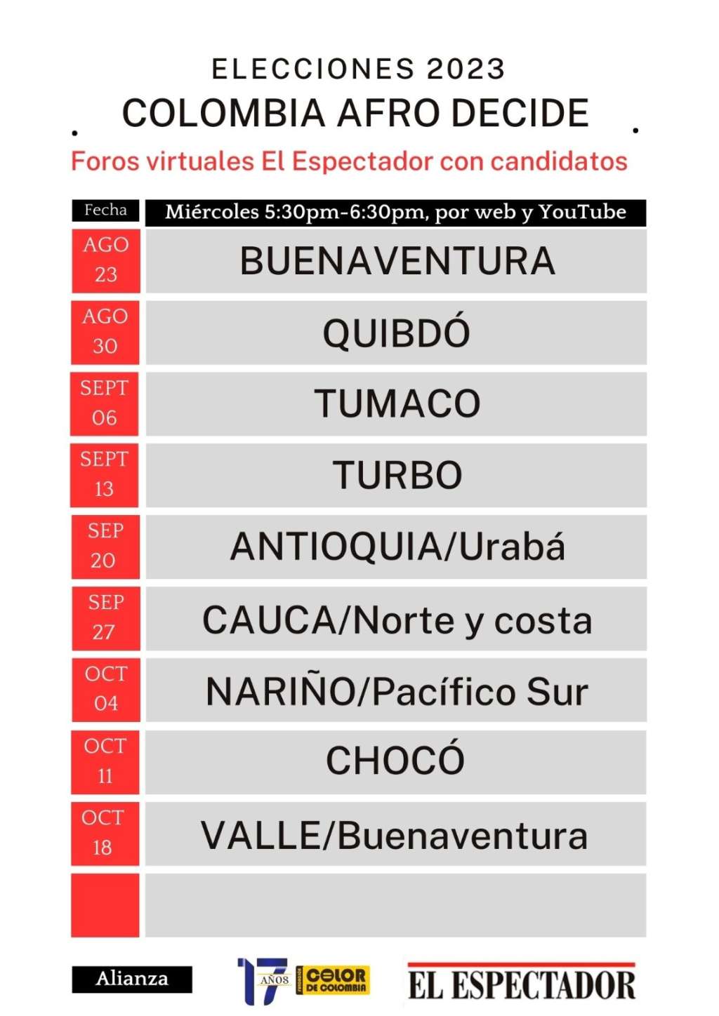 Debates de Colombia Afro Decide en el Espectador