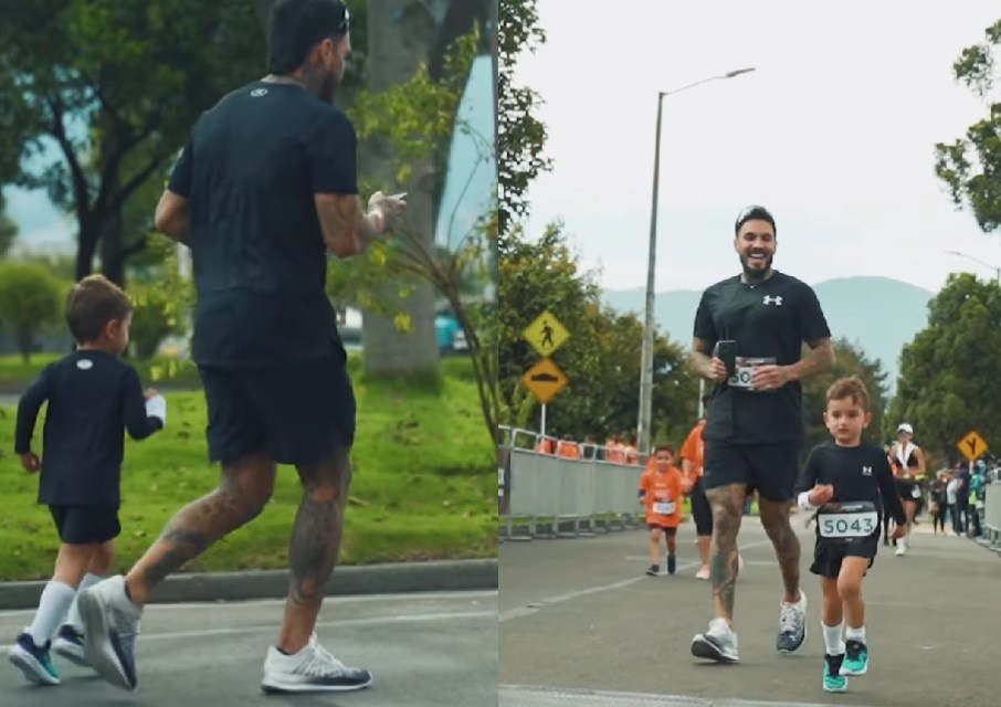 Así fue la primera carrera del hijo de Melina Ramírez y Mateo Carvajal: corrió 3 K