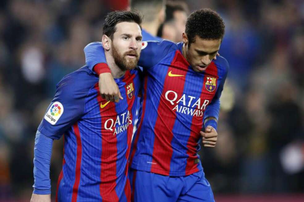 Messi y Neymar fueron campeones de la Champions con el Barcelona en 2015. / AFP