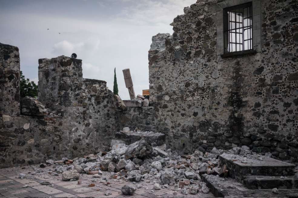 Un edifico colapsado el estado de Morelos, México, luego de un terremoto de 7,1 grados en la escala de Richter. / Bloomberg