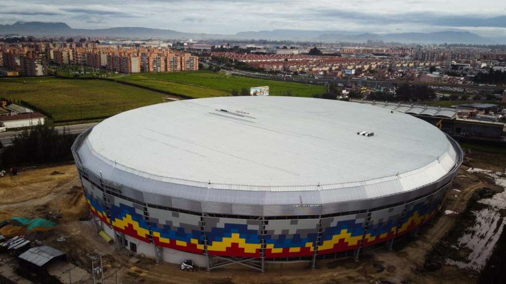 Velódromo de Mosquera en construcción.
