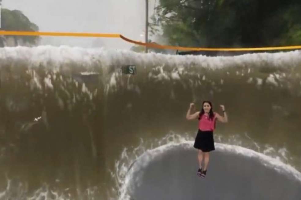 A través de imágenes interactivas, The Weather Channel recrea los posibles impactos del huracán Florence. 
 / Tomado del Twitter @weatherchannel (captura de pantalla)