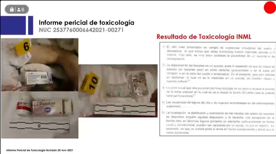 La zopiclona hallada en la escena del crimen de Mauricio Leal.