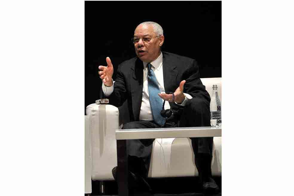 Colin Powell durante el conversatorio en el Foro de El Espectador. / Luis Ángel