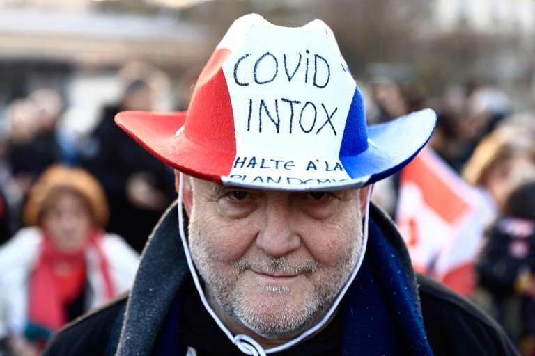 Coronavirus en Francia, protestas anticovid 19
