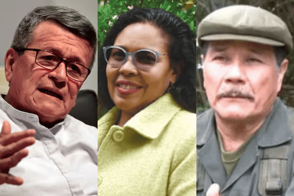 Pablo Beltrán, Consuelo Tapias y Gabino, tres de los líderes del ELN a los que la Fiscalía les reactivó sus órdenes de captura.