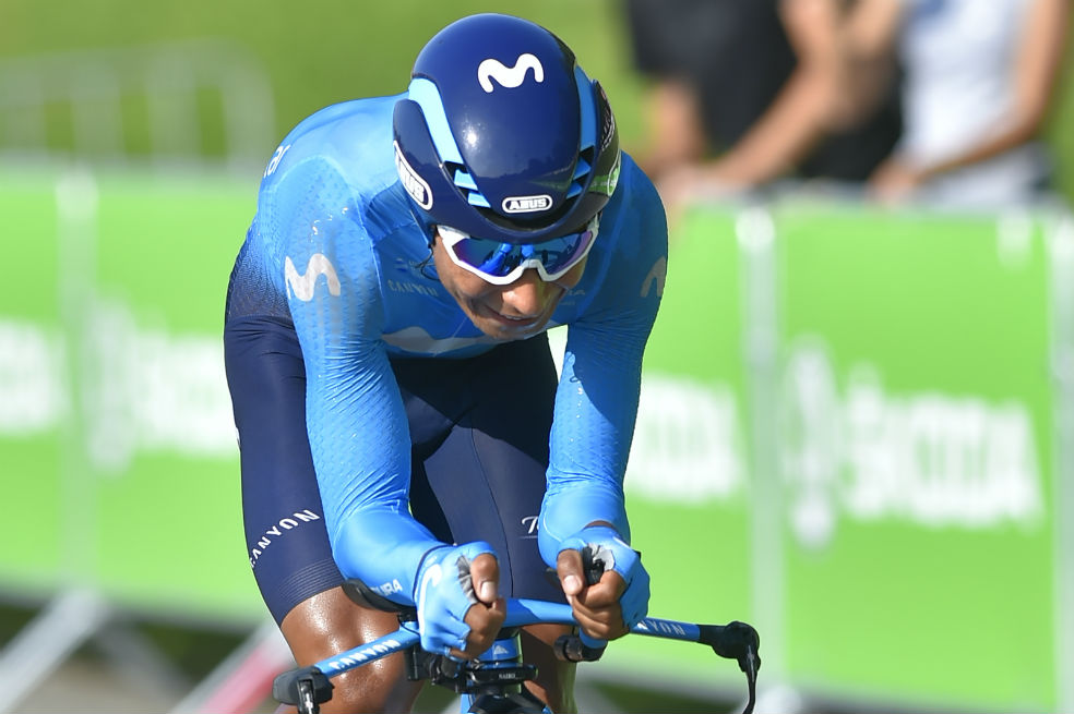 Nairo Quintana, ciclista del equipo Movistar. / AFP