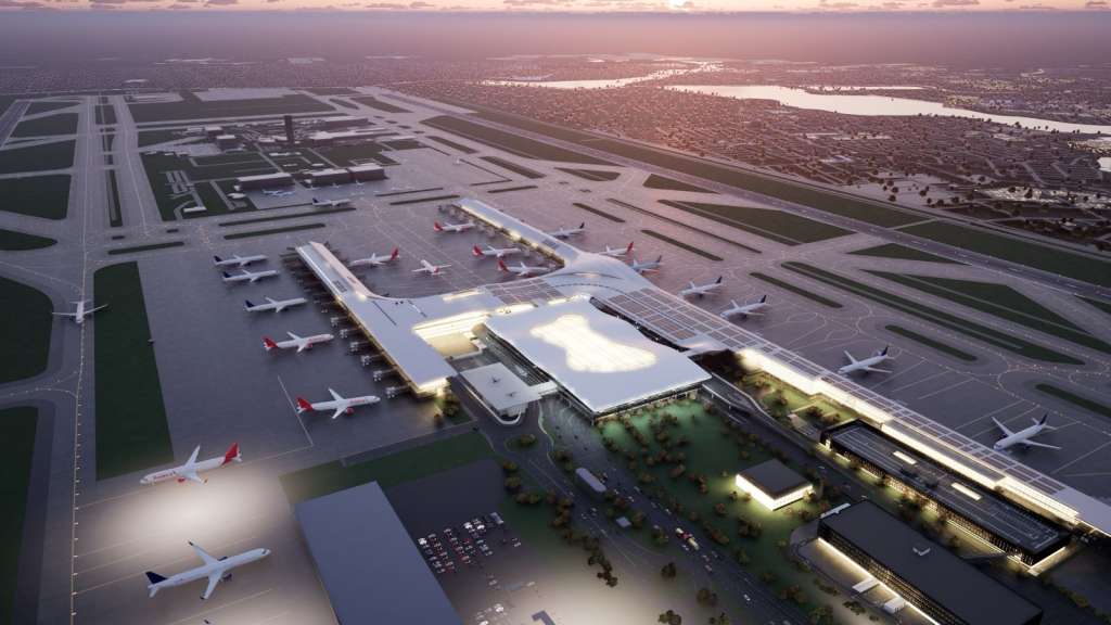 Render del proyecto de ampliación del Aeropuerto Internacional El Dorado.