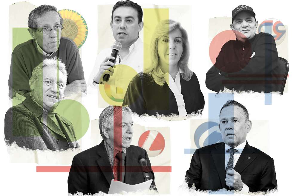 Antonio Navarro y Rodrigo Romero (Alianza Verde); Álex Vega y Clara Roldán (Partido de La U); César Gaviria (Partido Liberal); Efraín Cepeda (Partido Conservador) y Germán Vargas (Cambio Radical).