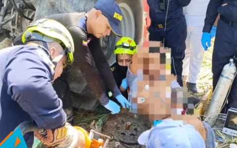 Hombre perdió una pierna luego de quedar atascado en picadora de maíz