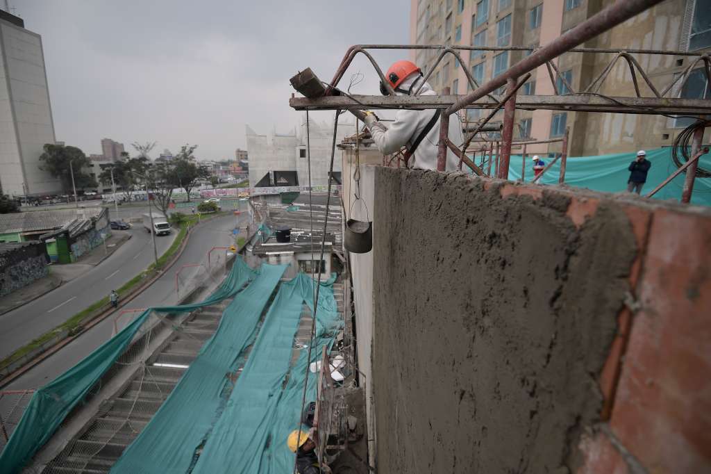 Obras de construcción de este edificio ubicado en la calle 26 con carrera 30, en Bogotá.