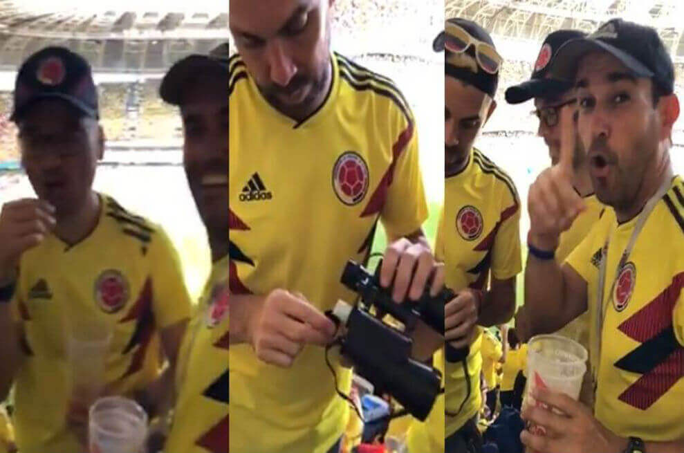 Juan Felipe Gómez y sus acompañantes. / Foto: Semana.com
