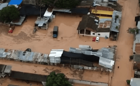 Calles afectadas por las inundaciones en Lebrija.